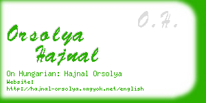 orsolya hajnal business card